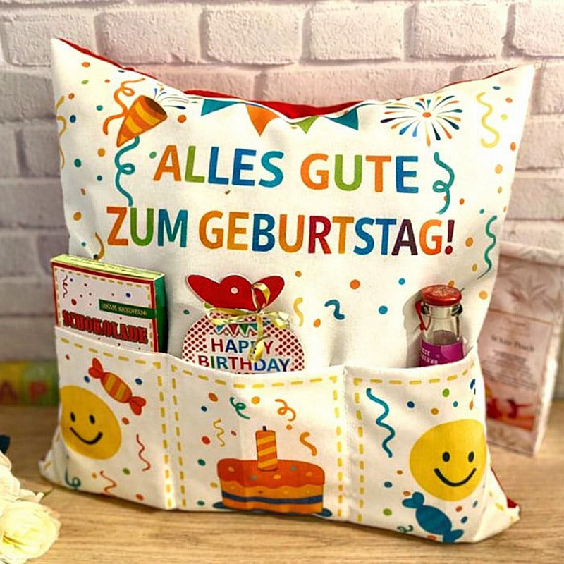 Kissen Alles Gute zum Geburtstag mit Taschen