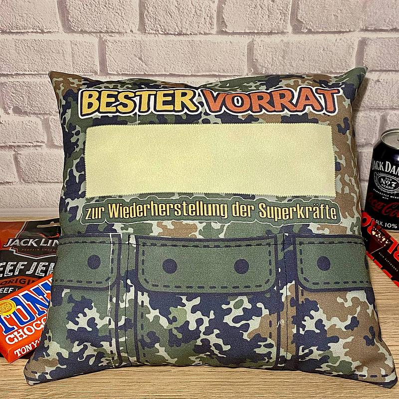 Kissen-Organizer „BESTER VORRAT“